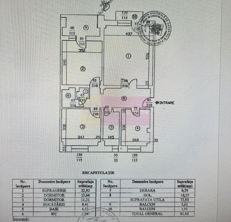 Vanzare apartament 3 camere Unirii-Carrefour